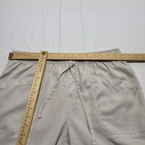 Nicole Miller Cargo Jogger Pants Womens Large Pull On Lyocell Cream - Picture 10 of 16